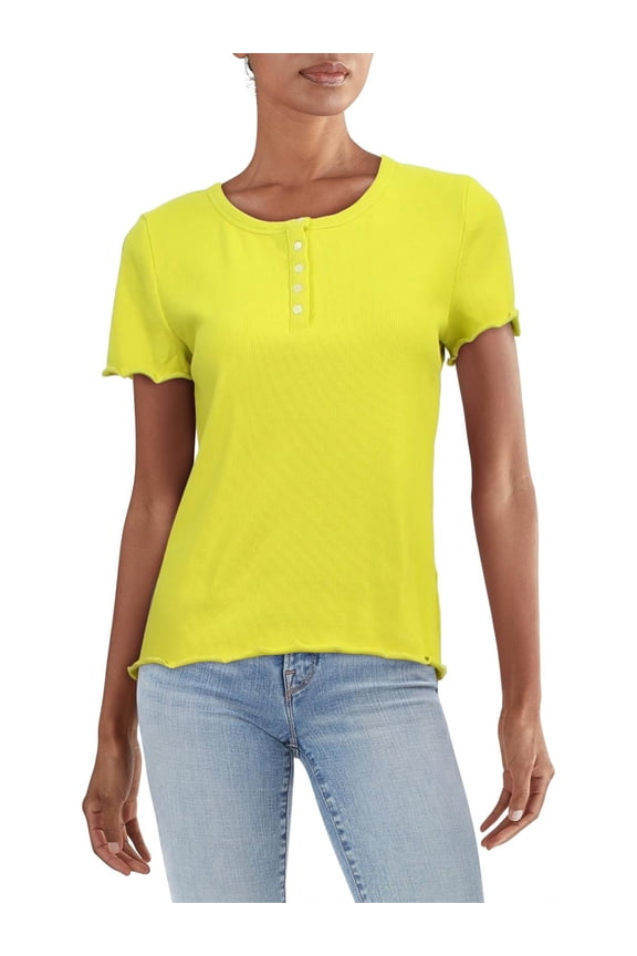 Womens Knit Ribbed Blouse