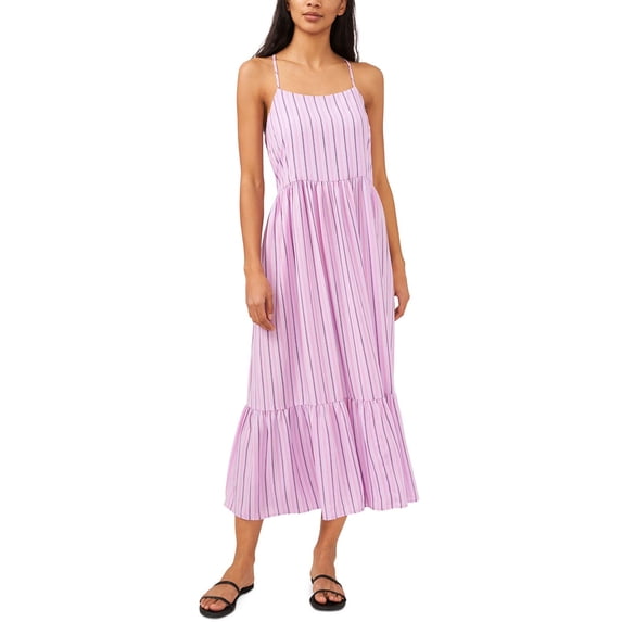 Riley Rae Womens Sleeveless Ruffled Dress Lilac Petal XL
