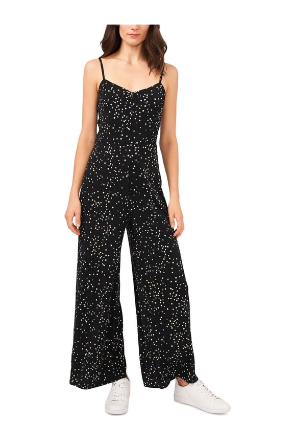 Womens Sleeveless Floral Print Jumpsuit