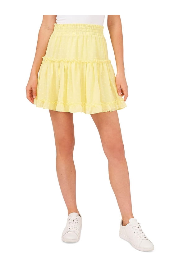 Womens Smocked Short Mini Skirt