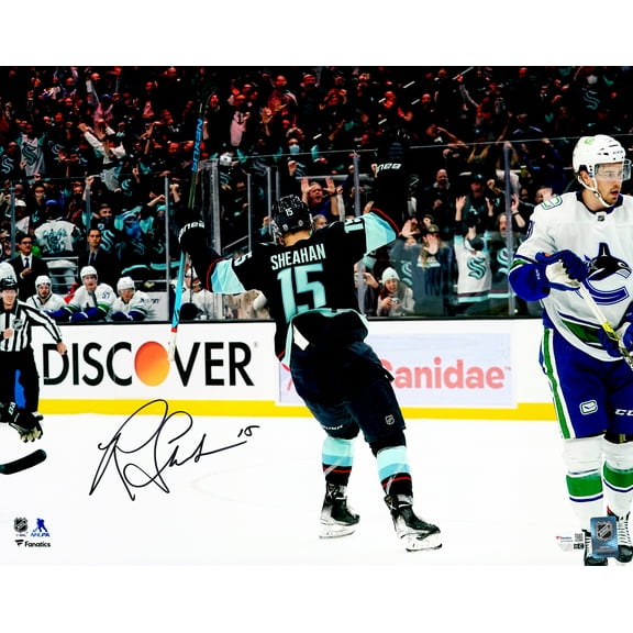 Riley Sheahan Autographed 16x20 Photo Seattle Kraken Fanatics Holo 234981