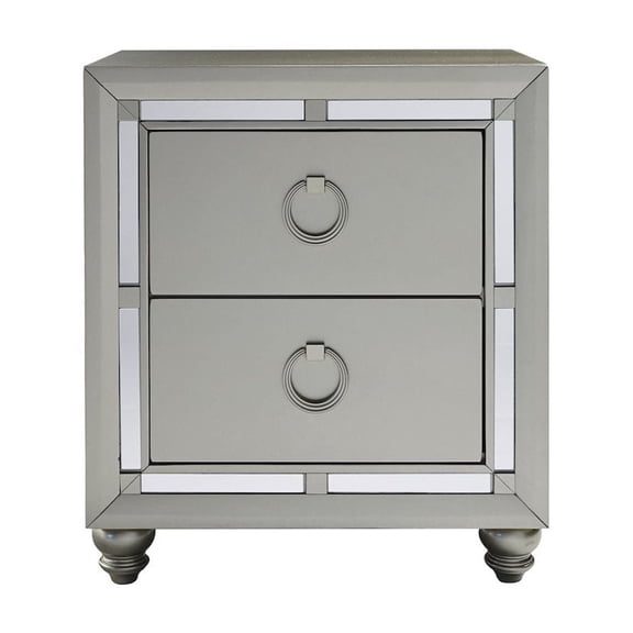 Global Furniture USA Riley Silver Nightstand 1 Pc.