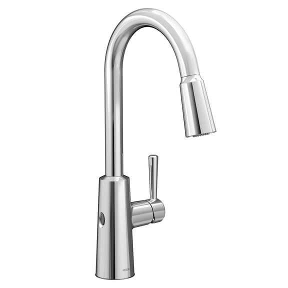 Moen Riley Chrome Motionsense Wave Sensor Touchless One Handle Pulldown Kitchen Faucet Featuring Power Clean