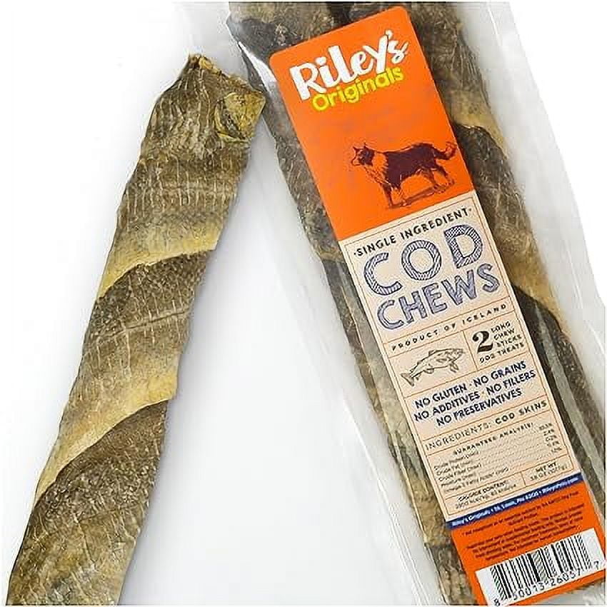 Riley's Cod Skins for Dogs Air Dried Single Ingredient Dog Treats