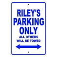 thumbnail image 1 of Riley's Parking Only All Others Will Be Towed Name Gift Novelty Metal Aluminum 18"x24" Sign, 1 of 1