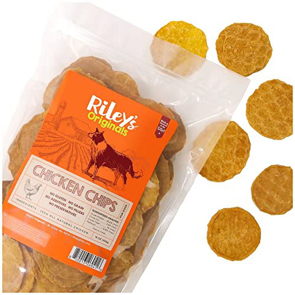 Riley's Waffles Chicken Chips for Dogs USA Sourced Chicken Dog Treats