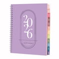 thumbnail image 1 of Rileys 2026 Planner, Agenda Planner With Weekly And Monthly View, Daily Agenda Book And Yearly Planners Calendar Book, Spiral Bound With Tabs, Notes, Goals And Holidays (Lilac, 8 x 6 in), 1 of 1