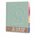 thumbnail image 1 of Rileys Academic Planner 2026-2027, Daily, Weekly & Monthly Planner, July 2026 - June 2027, Student Notes Pages, Twin-Wire Binding, Weekly Agenda for School & Work (8 x 6-Inches, Deco, Green), 1 of 5