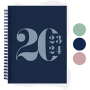 Rileys & Co 2023-2024 18-Month Academic Weekly Planner - Typographic Planner (8 x 6 inches, Blue)