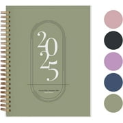 Rileys & Co 2025 - Annual Weekly & Monthly Agenda Planner, Jan-Dec 2025 - Flexible Cover (8x6"-Green)
