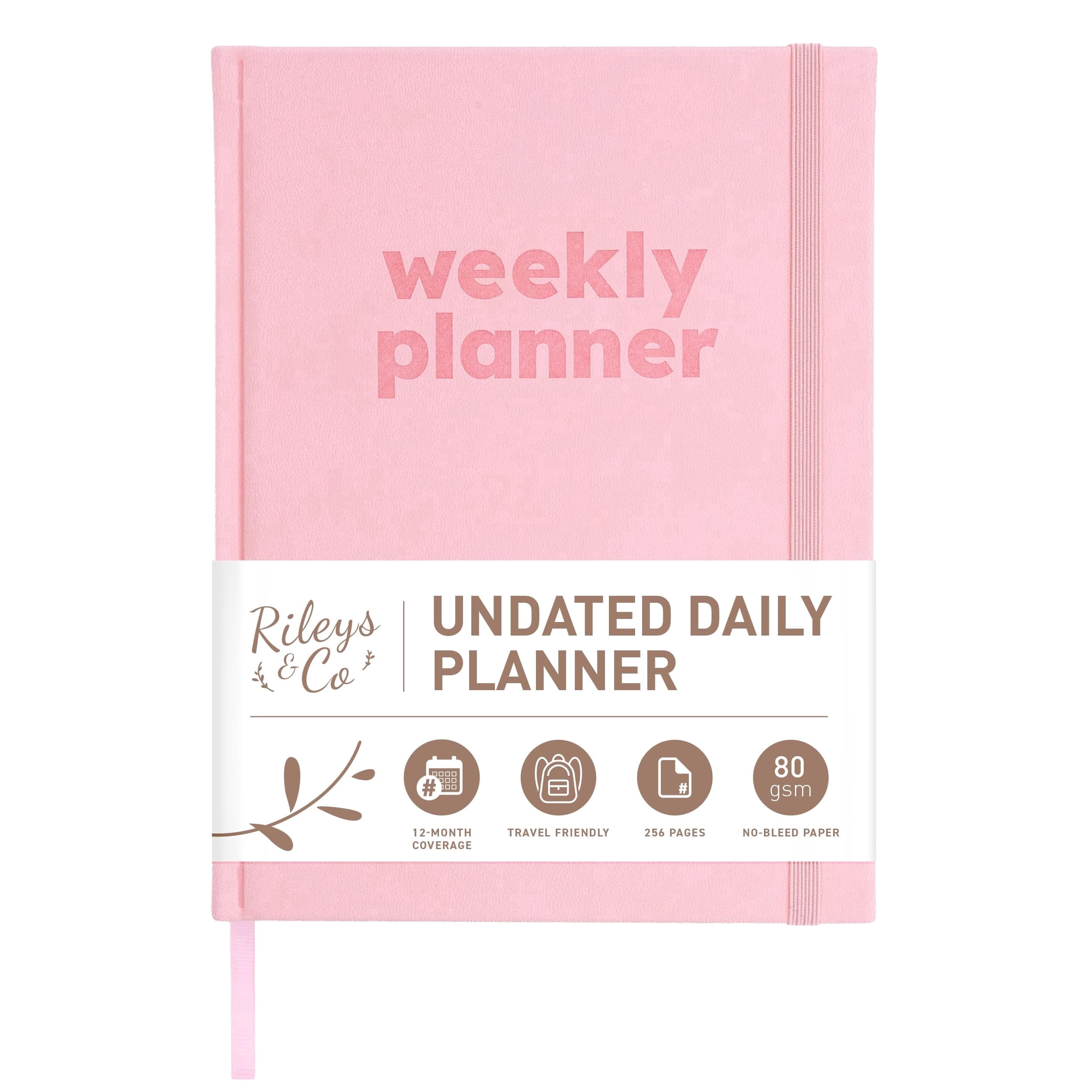 Rileys & Co Undated Daily Planner 8 x 6 in, Day Schedule Planner ...