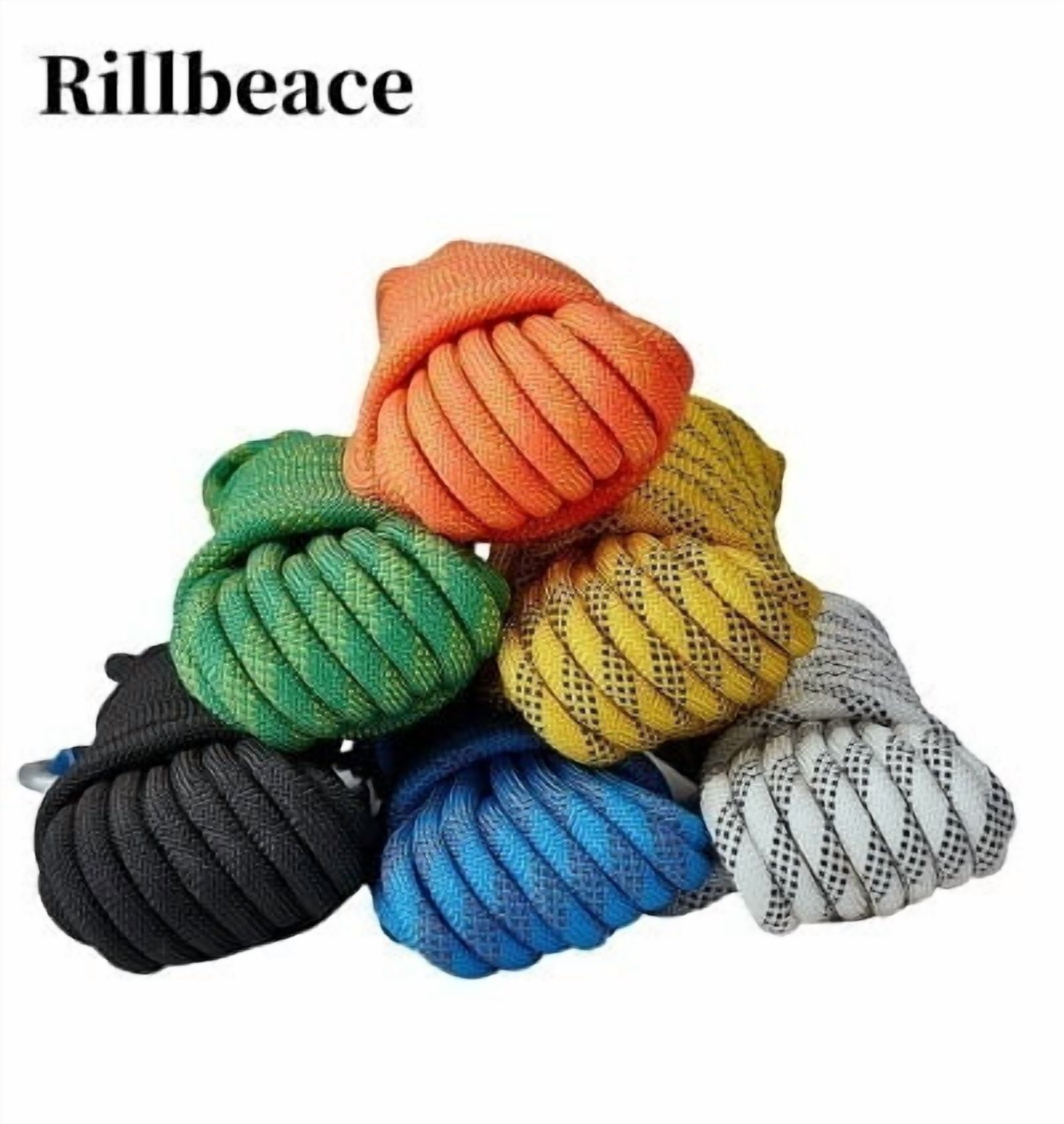 Rillbeace  Outdoor Climbing Rope 20M(64ft)Static Rock Climbing Rope for Escape Rope Ice Climbing Equipment Fire Rescue Parachute