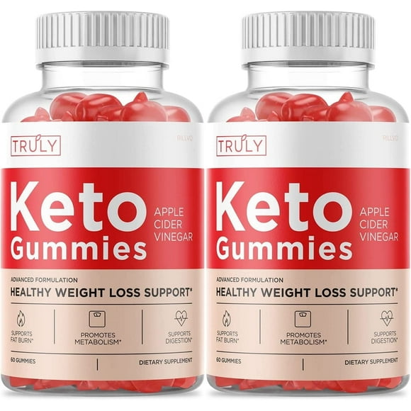 2 Pack Truly Keto ACV Gummies, Apple Cider Vinegar Capsules 120 Gummies