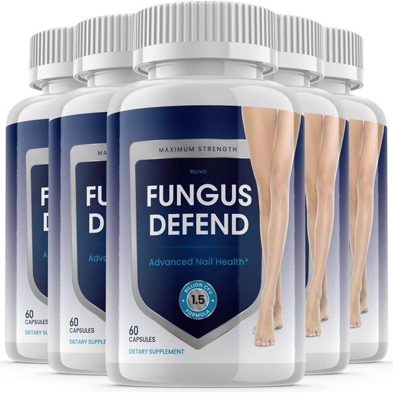 5 Pack Fungus Defend Pills Supports Strong Healthy Nails Supplement 300 Capsules