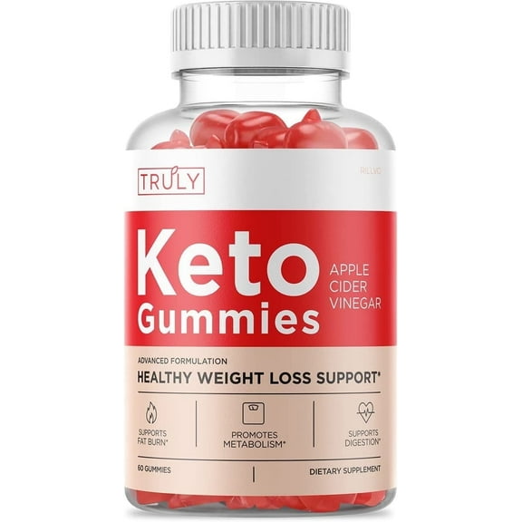 Truly Keto ACV Gummies, Apple Cider Vinegar Capsules 60 Gummies