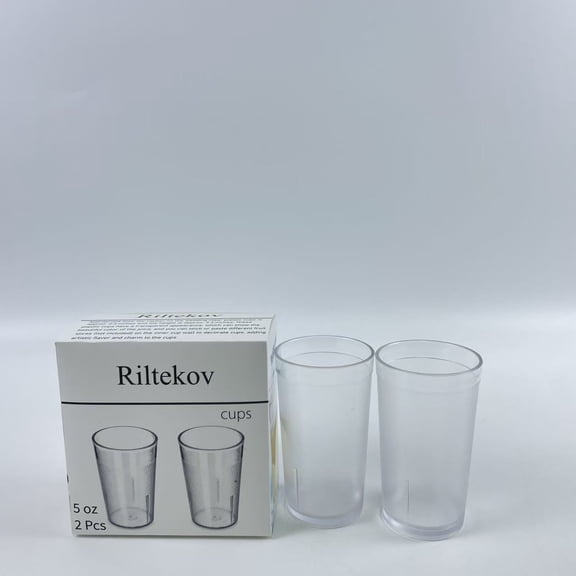 Riltekov cups,Plastic Drinking Glasses Set 5 oz Clear Plastic Tumblers Stackable Frosted Cup Reusable Drinking Glasses Cups Bulk for Weddings Party Restaurant Kitchen