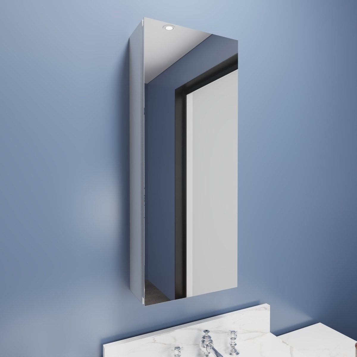 Rim 12 in. W X 30 in. H Single Medicine Cabinet, Recessed Mirror ...