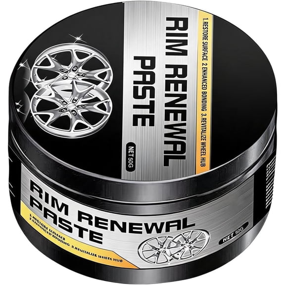 Rim Renewal Paste, Alloy Wheel Poli-sh | Scratch Removal Formula, 50g Instant Repair Cream, for Motorcycle Bike Automotive RV Suv Sedan Home Workshop Garage