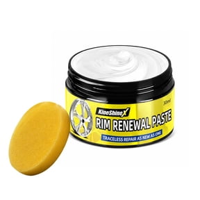 Rim Renewal Paste Wheel Restoration Polish for Aluminum & Alloy Wheels, Professional Scratch Remover and Rim Cleaner Kit, Multi-Purpose Buffing Compound for Car Detailing and Maintenance