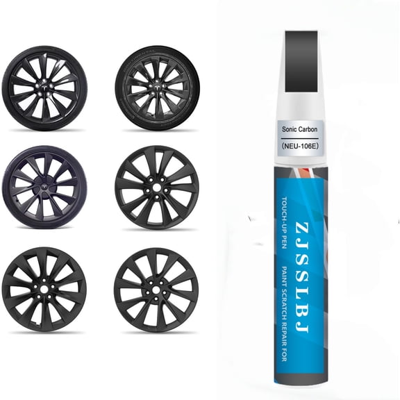 Rim Touch Up Paint(Sonic Carbon(NEU-106E)) for Tesla Model S/X Cyclone/Slipstream/Turbine/Aero TurbineWheel, 2 in 1 Car Wheel Scratch Repair Kit, Quick & Easy Remover Curb Rash