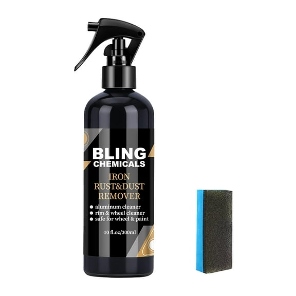 Rim & Wheel Cleaner Spray, Aluminum Cleaner, Iron Remover Cleaner, Brake Dust, Purple Color Changing, Rust for Most Wheel, 10 fl oz(1PC)