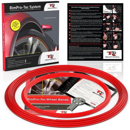 RimPro-Tec Rim Protector Car Rim, Red Outer with 4X Inner Red From 13” To 22”