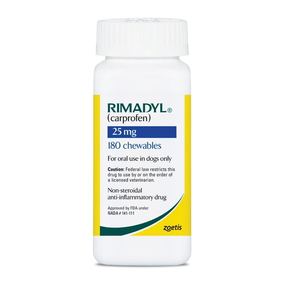 Rimadyl (carprofen) Chewable Tablets for Dogs, 25 mg