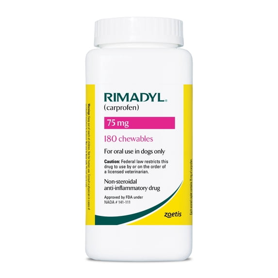 Rimadyl (carprofen) Chewable Tablets for Dogs, 75 mg