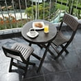 Rimax Polypropylene 3piece, Table and 2 Chairs Bistro Set in Brown