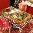 thumbnail image 1 of RimdGhov 2025 Upgraded Christmas Decorative Tablecloth - Round White Holiday Table Cover for Family Gatherings & Winter Parties, 1 of 12