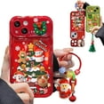 thumbnail image 1 of RimdGhov Christmas Tree Pendant Flip Mirror Phone Case - Compatible with iPhone 17/16/15/14/13/12/11 Series (Red, for iPhone 16 Pro Max), 1 of 6
