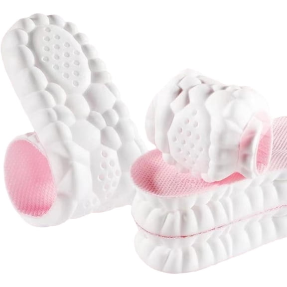 RimdGhov Soft Elastic Breathable Shoe Insoles, 4D Sports Running Insoles for Men, Shock-Absorbent Cloud Insoles with Sweat-Wicking Cushion Padding (4.5–11)