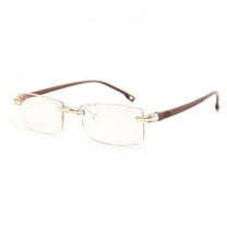 Rimless Clear Bifocal Reading Glasses Blue Light Blocking Readers for Men and Women Eyewear Far Near Dual-Use Lightweight Magnifying Anti Glare UV Digital Reduce Eyestrain Fashion Eyeglasses