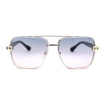 thumbnail image 1 of Rimless Luxury Bevel Lens Mens Rectangle Officer Cop Sunglasses Gold Black - Grey Pink, 1 of 4