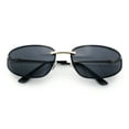 thumbnail image 1 of Rimless Narrow Rectangle Wrap Luxury Metal Rim Oversized Sunglasses Gold - Black, 1 of 8