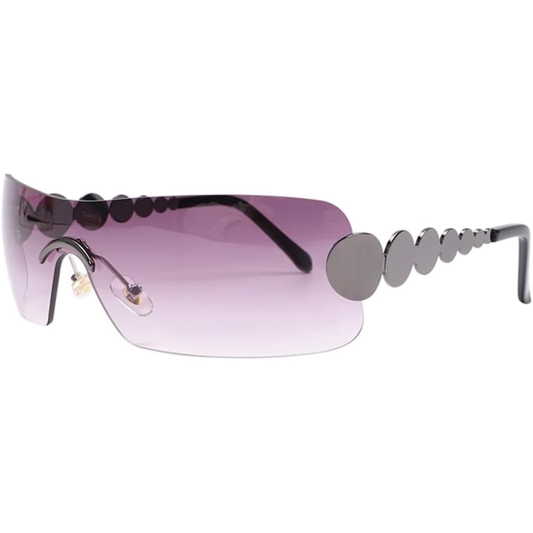 Futuristic Rimless Wrap Sunglasses 3 Pack UV400 Sun Shades Women Men Trendy Rimless Shield Wrap Around Sunglasses Oversized  main image 3