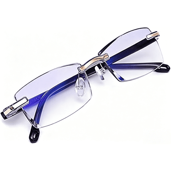 Rimless Reading Glasses, Anti-Fatigue Clear Lens Readers for Women & Men(RL 1 PC)