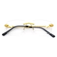 thumbnail image 1 of Rimless Serpent Snake Arm Luxury Clear Lens Rectangle Fashion Glasses Gold, 1 of 8