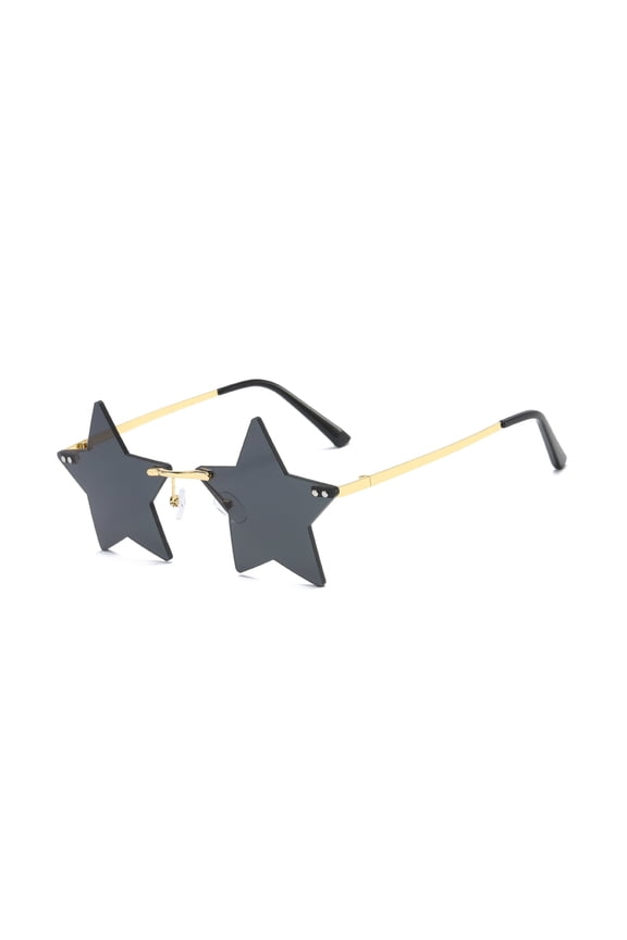 Rimless Star Fashion Sunglasses Unisex With HD Lenses Durable Polycarbonate Metal Frame
