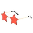 thumbnail image 1 of Rimless Star Shape Sunglasses Trendy Sun Glasses for Women Men Party Glasses Pentagram Eyewears, 1 of 7