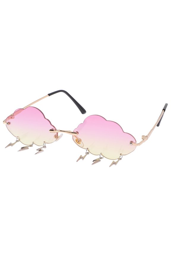 Rimless Sunglasses Cloud Irregular Stage Performance Miss