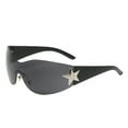 thumbnail image 1 of Rimless Sunglasses For 2000S Wrap Around Fashion Glasses Frameless Shades, 1 of 3