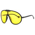 Rimless frame integrated mirror neutral antisunglasses large frame