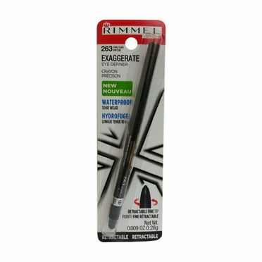Rimmel Exaggerate Waterproof Eye Definer Eyeliner, 263 Starlit Black, 0.009 oz
