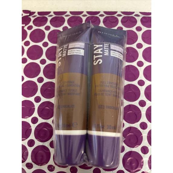 Rimmel London Foundation Stay Matte Mousse 603 Chocolate 2 Pack