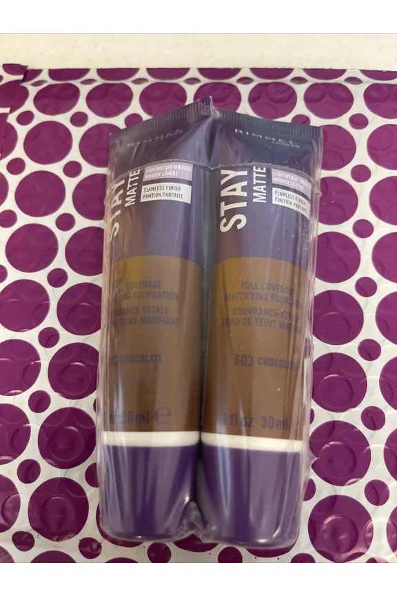 Rimmel London Foundation Stay Matte Mousse 603 Chocolate 2 Pack