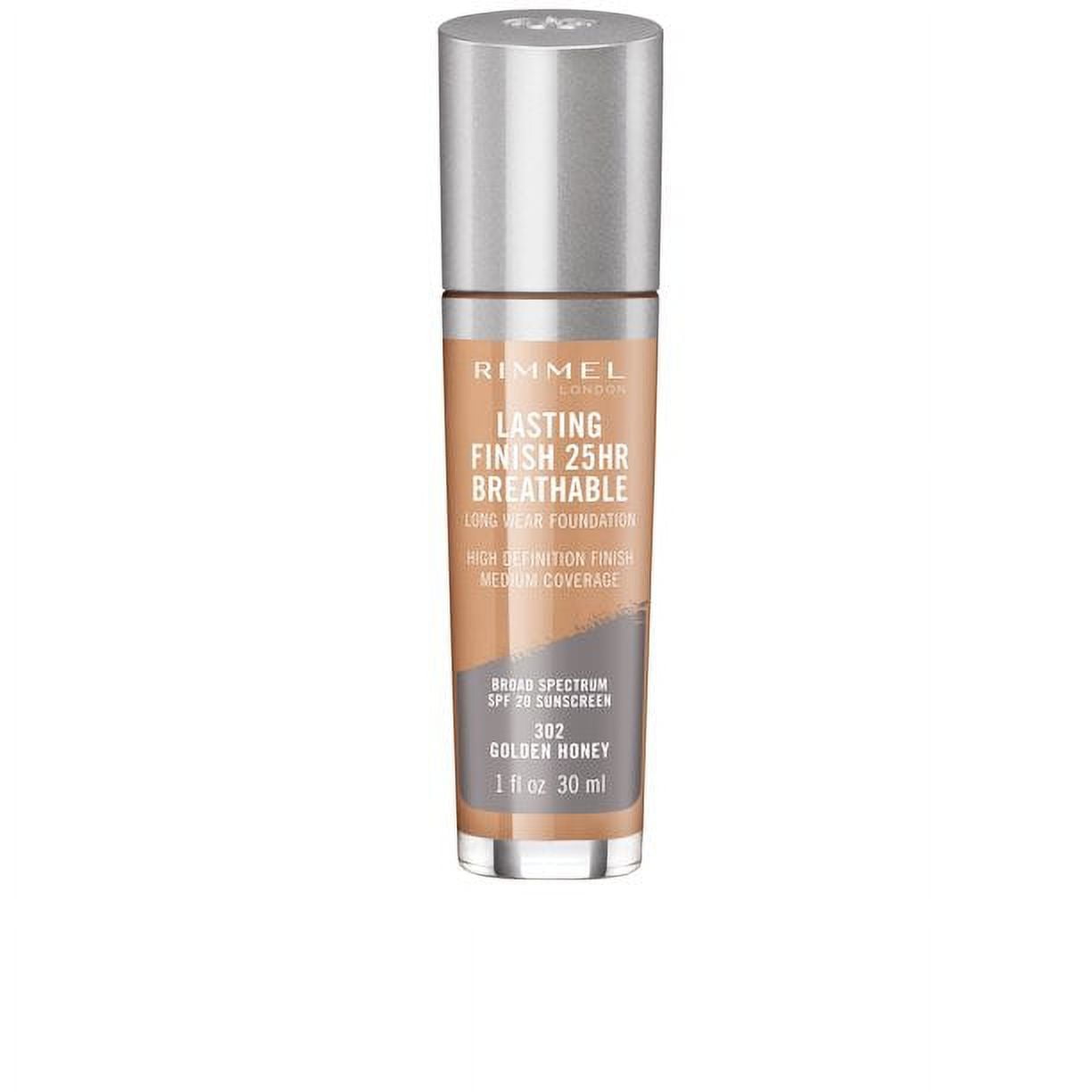 Rimmel London Lasting Finish 25HR Breathable Foundation, Golden Honey, 1 oz