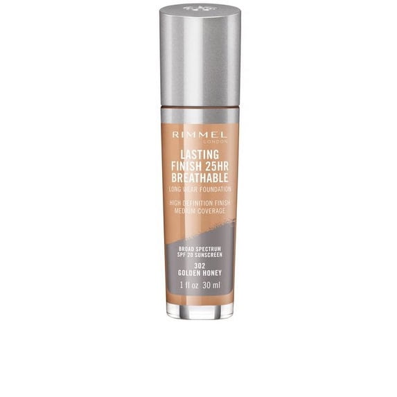 Rimmel London Lasting Finish 25HR Breathable Foundation, Golden Honey, 1 oz