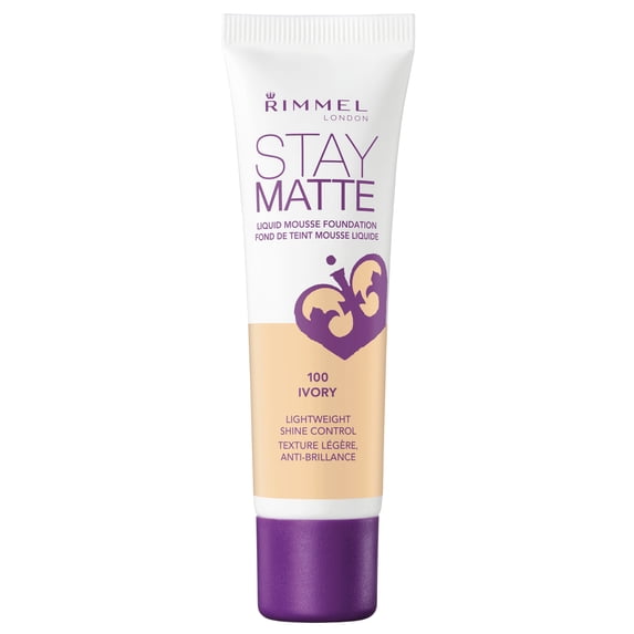 Rimmel London Stay Matte Liquid Foundation, Ivory, 1 oz