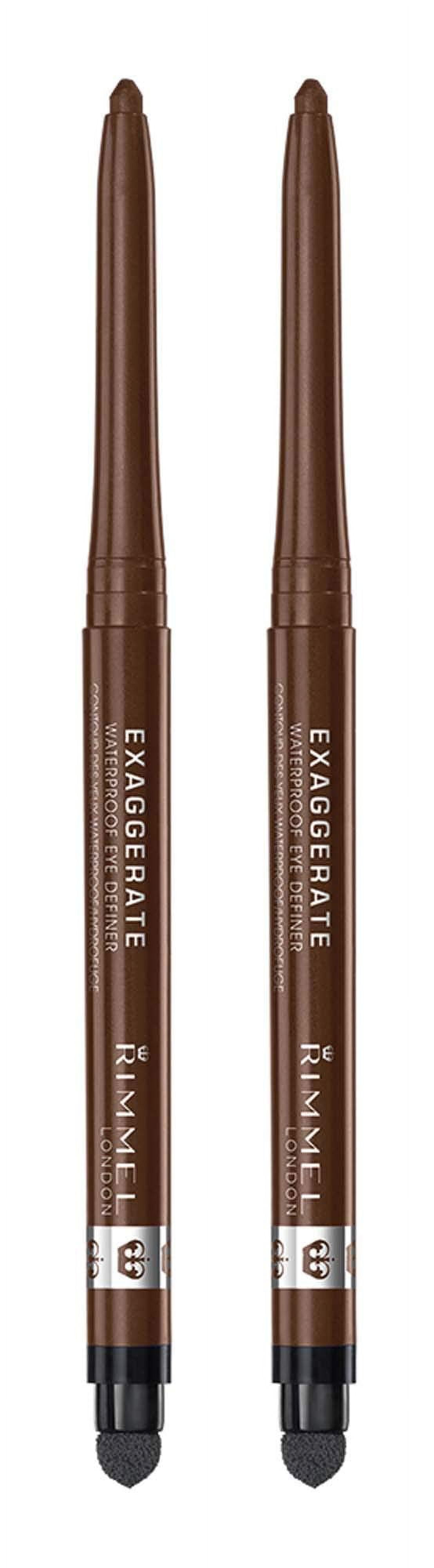 Rimmel London exaggerate auto waterproof eye definer, rich brown, 2 Count